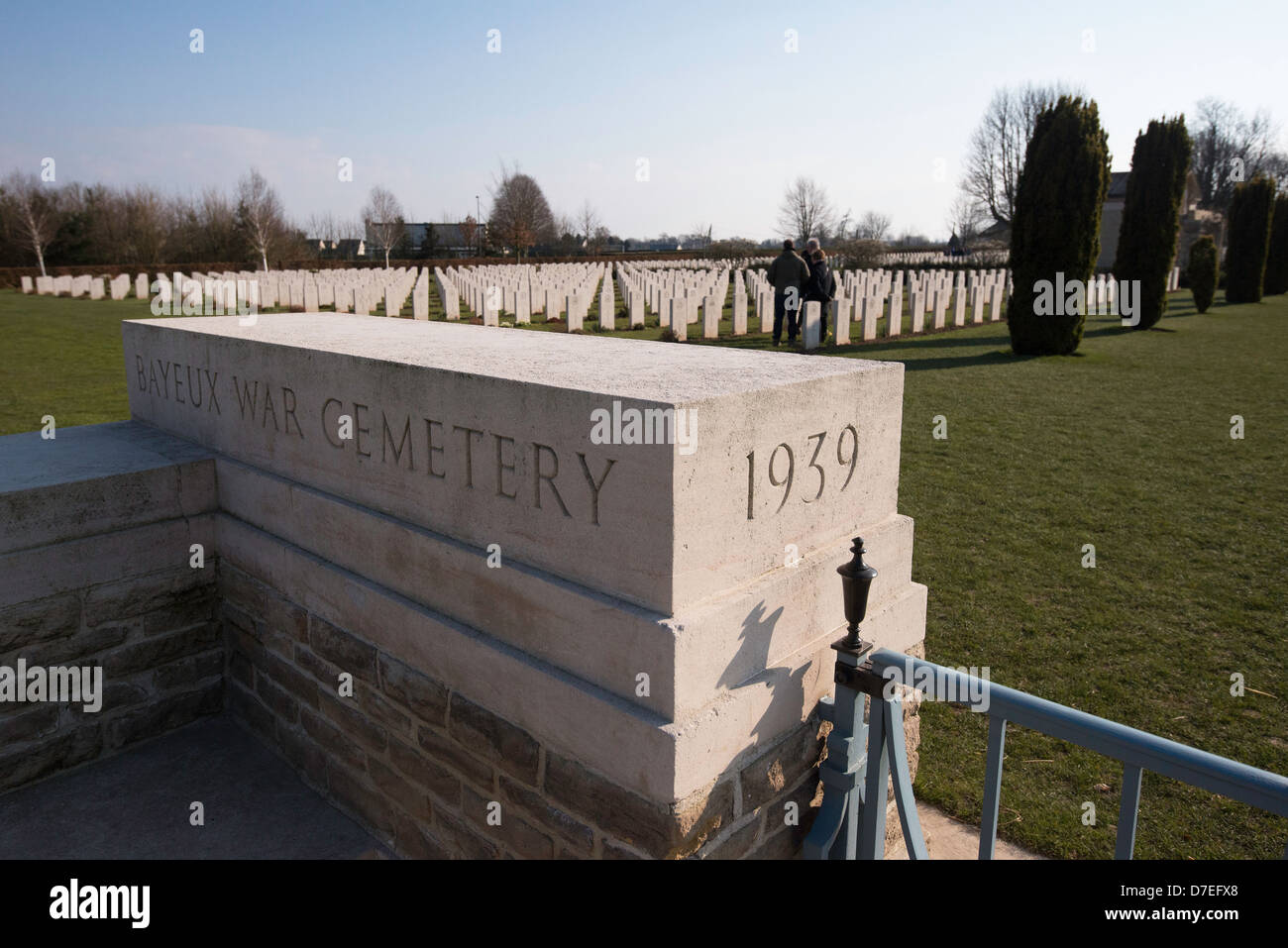 Die britische Kriegsgräberstätte, Bayeux, Frankreich Stockfoto