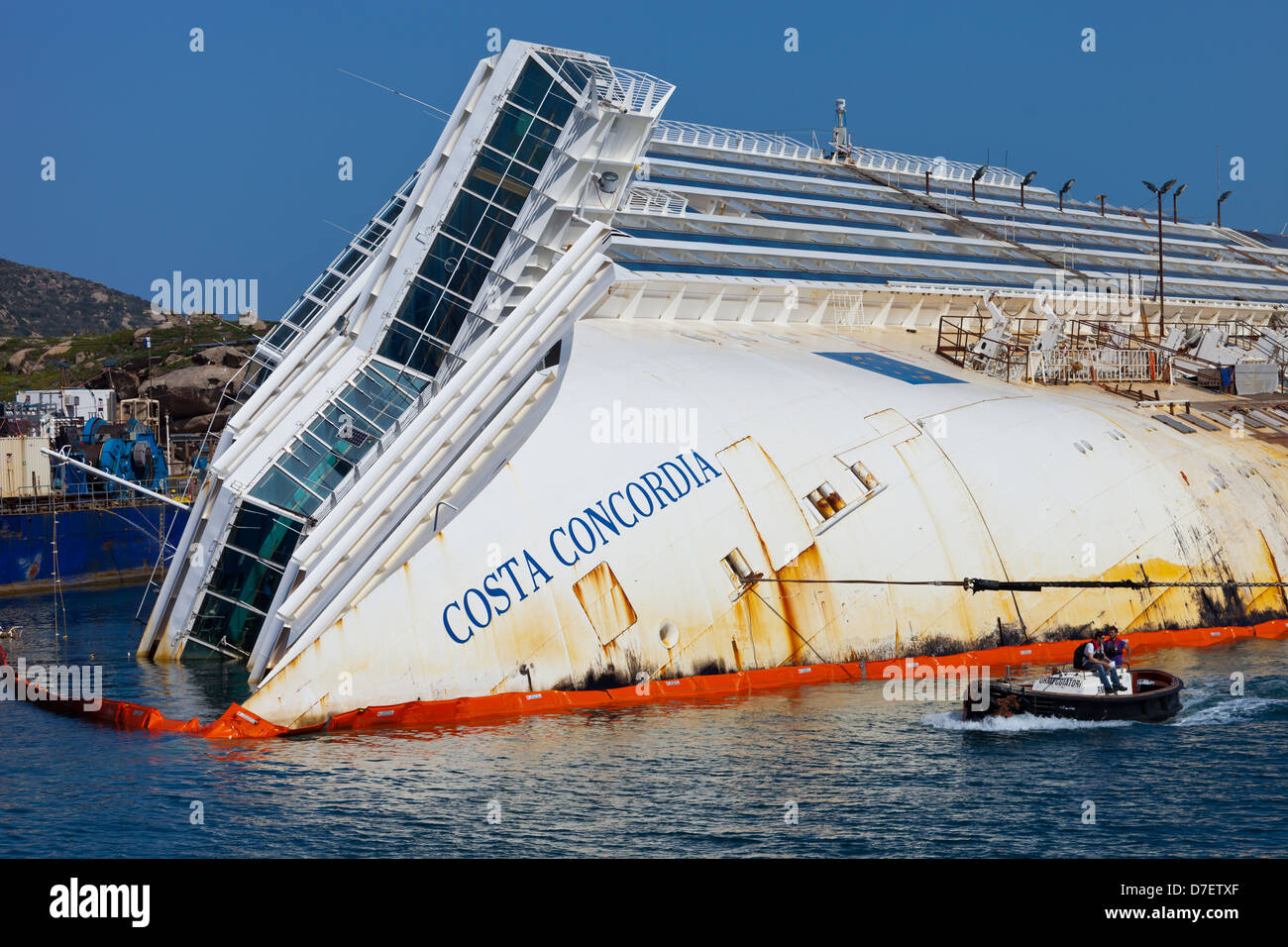 Costa Concordia Schiffbruch Stockfoto
