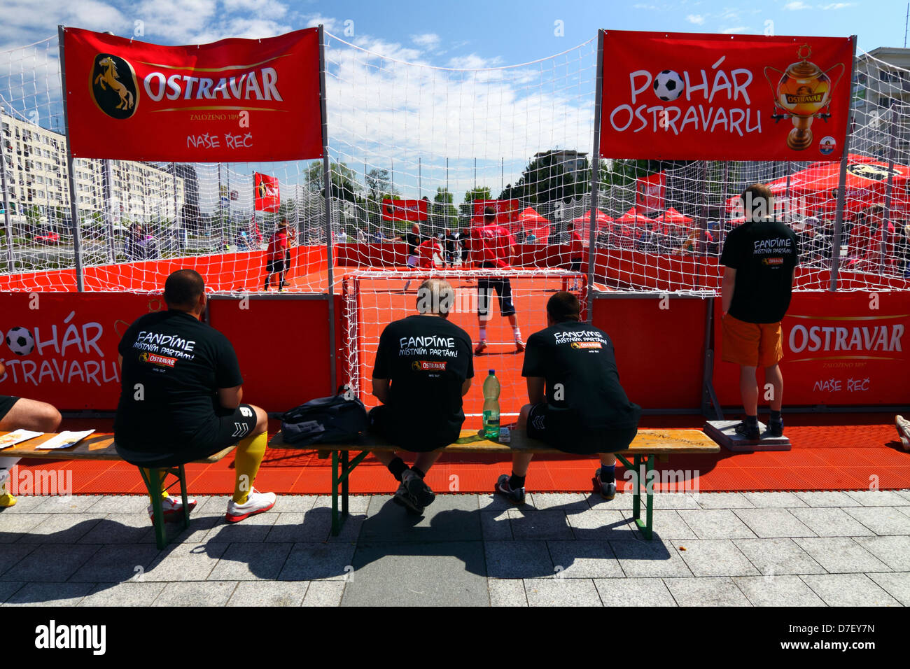 Fünfer-Fußballspiel Havirov Ostrava in Havirov Platz Tschechien Stockfoto