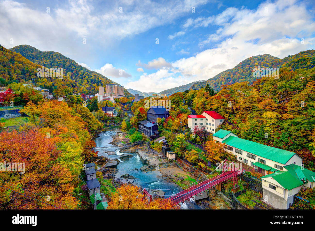 Jozankei, Japan skyline Stockfoto