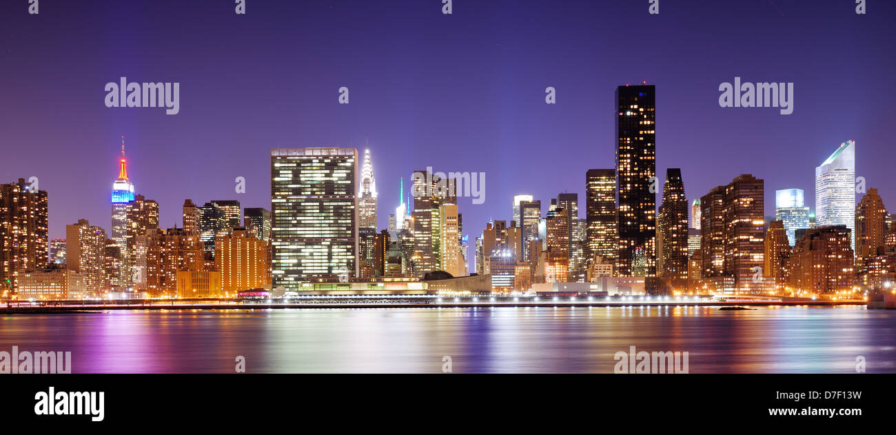 Panorama von Midtown New York City Stockfoto