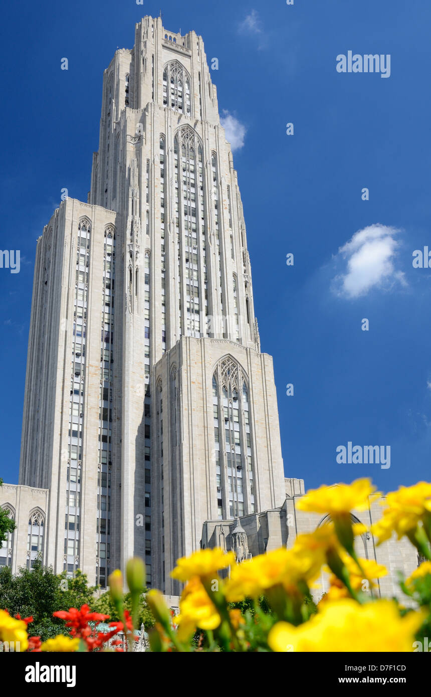 Der Dom des Lernens auf dem Campus der University of Pittsburgh. Stockfoto
