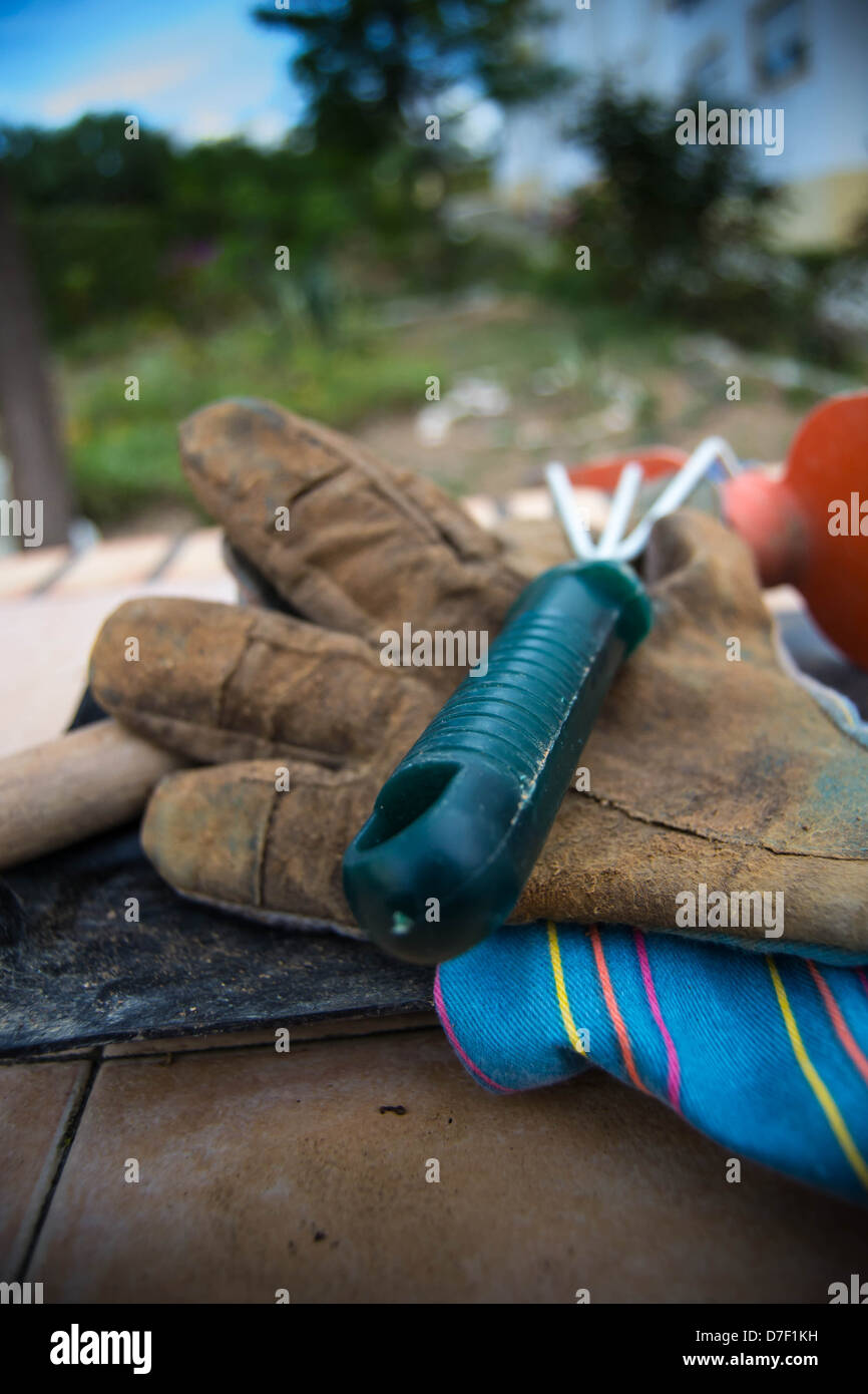 Foto von einige Gartengeräte Stockfoto