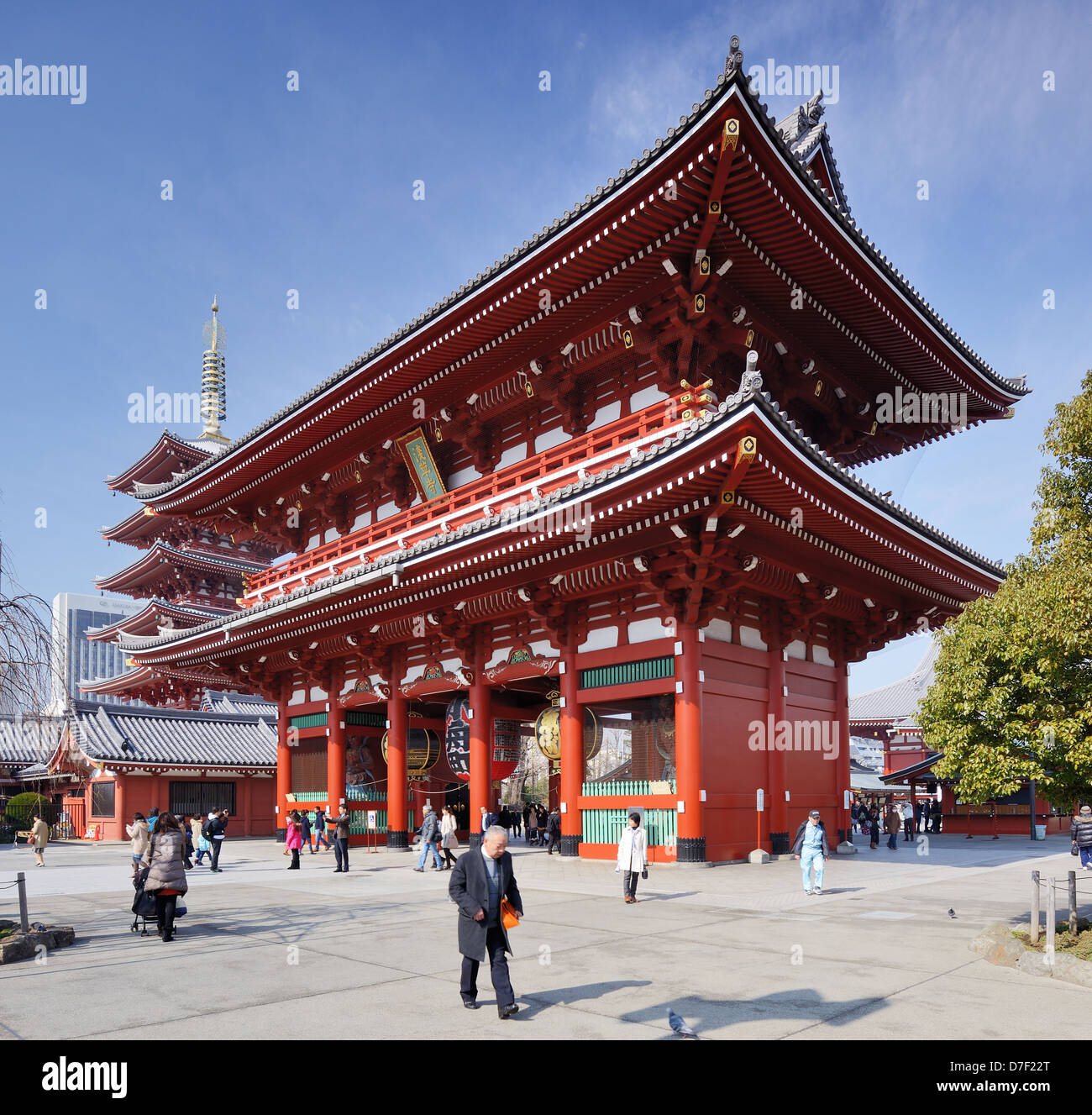 Senso-Ji Tempel in Asakusa, Tokio, Japan. Stockfoto