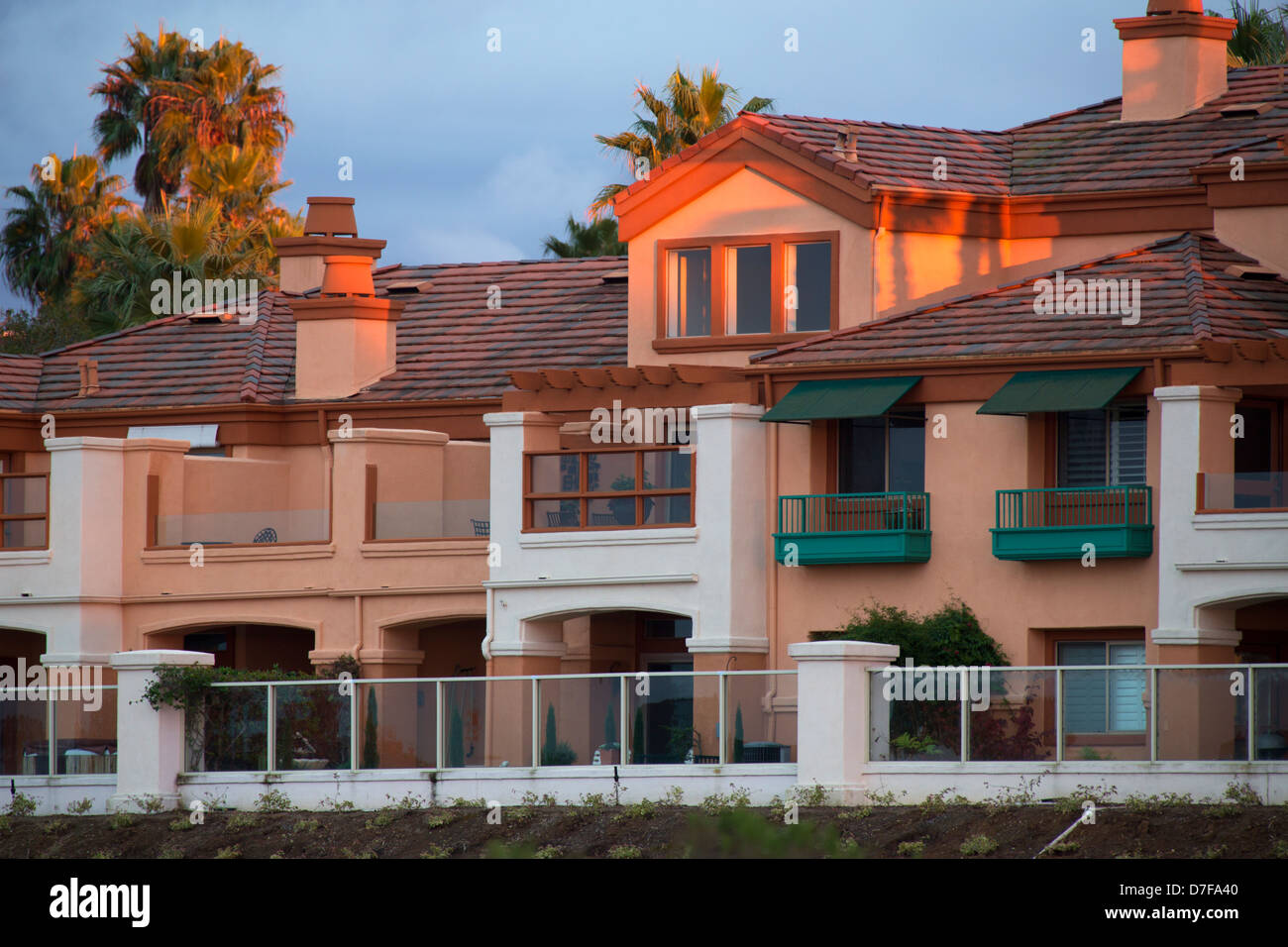 Häuser in Newport Beach, Orange County, Kalifornien. Stockfoto