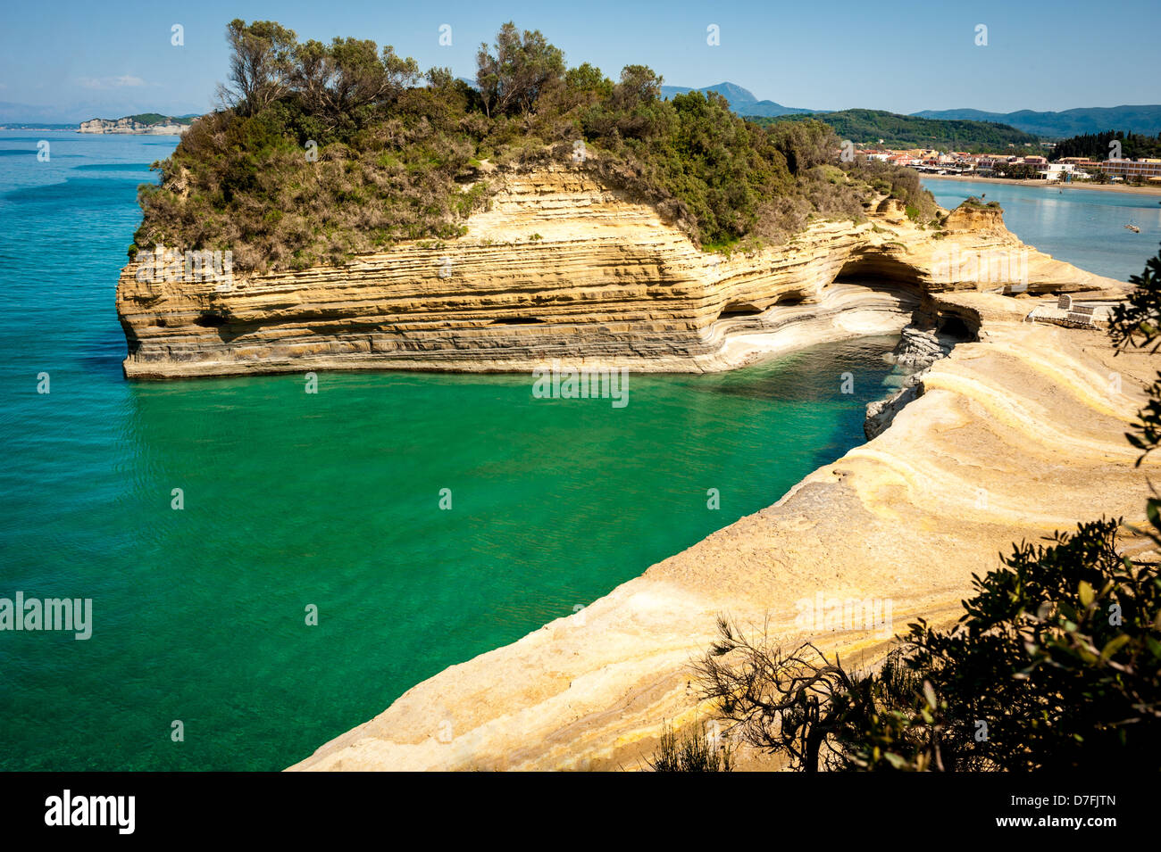Sidari Beach auf der Insel Korfu (Kerkyra) - Griechenland Stockfoto
