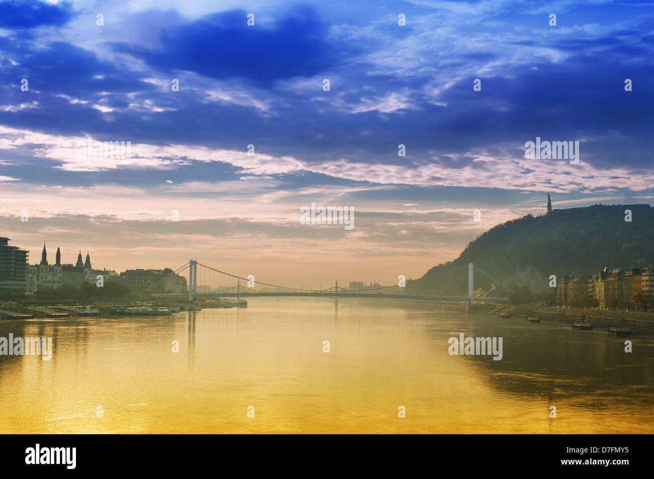 Donau in Budapest, Ungarn. Stockfoto