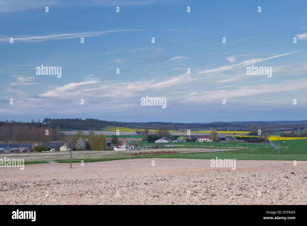 Vallee du Loir in der Sarthe Gegend Frankreichs. Stockfoto