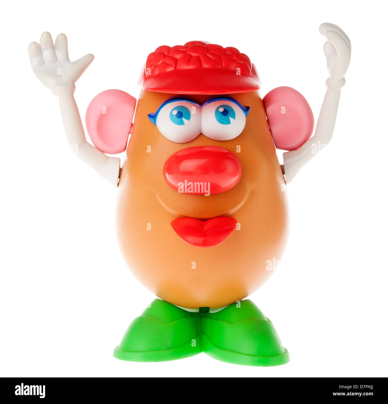 Tel-Aviv Israel-25. Januar 2012: Isoliert auf weißem Studio berühmten Spielzeug Mr. Potato Head von Hasbro Firma erschossen. Dieses Mal ist es Stockfoto
