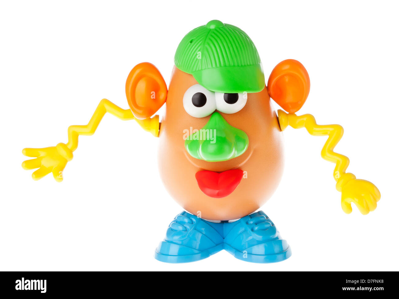 Tel-Aviv Israel-25. Januar 2012: Isoliert auf weißem Studio berühmten Spielzeug Mr. Potato Head von Hasbro Firma erschossen. Dieses Mal Stockfoto