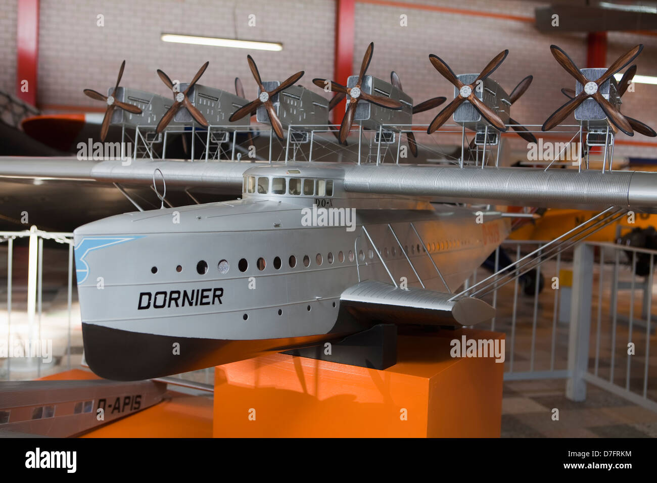 Modell des Passagierflugzeugs Dornier Do X, Flugzeug Sammlung Hermeskeil, Deutschland, Europa Stockfoto