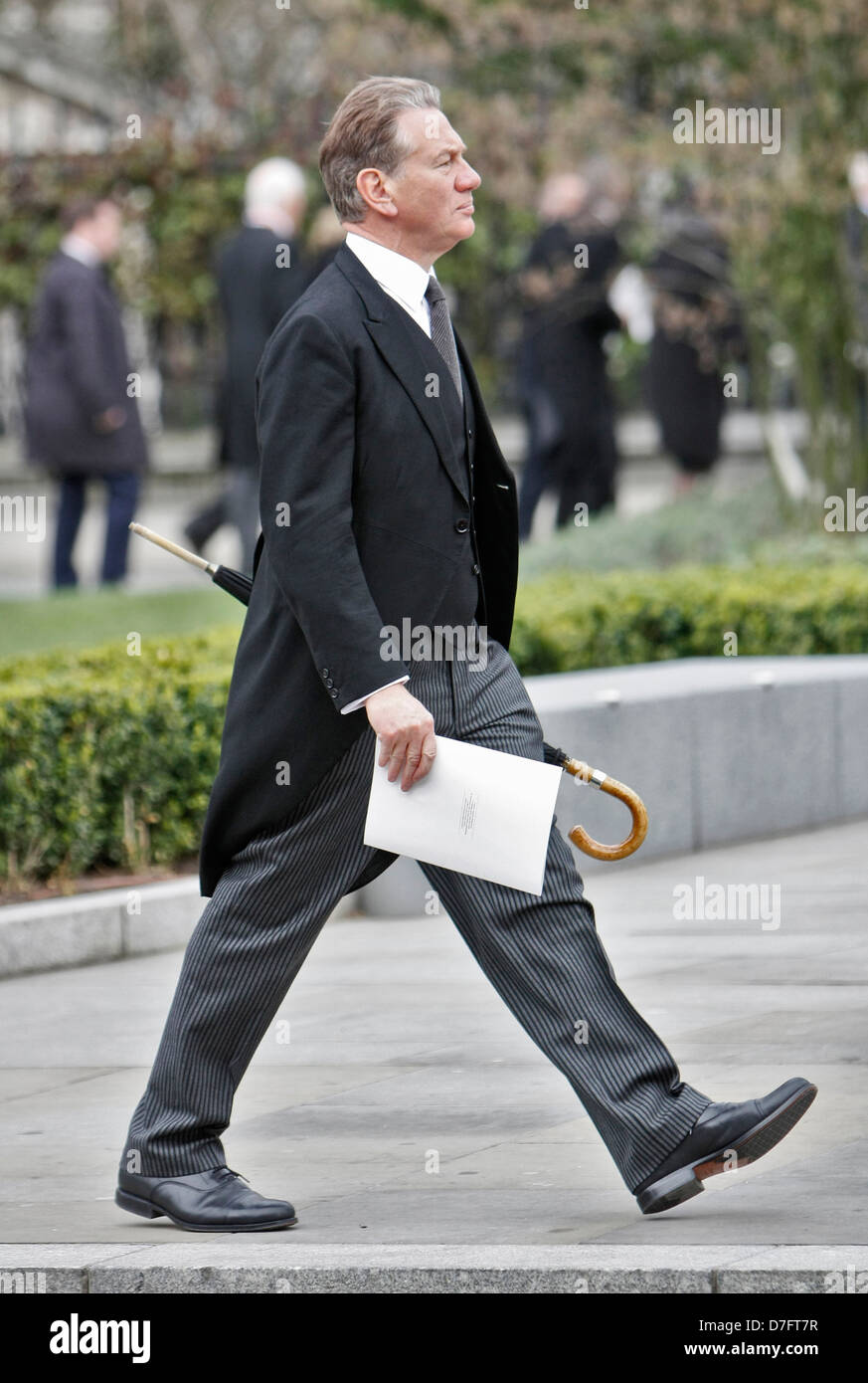 FRÜHERE KONSERVATIVE ABGEORDNETE MICHAEL PORTILLO VERLASSEN ST. PAULS KATHEDRALE NACH BARONESS THATCHER BEERDIGUNG 17.04.2013 Stockfoto