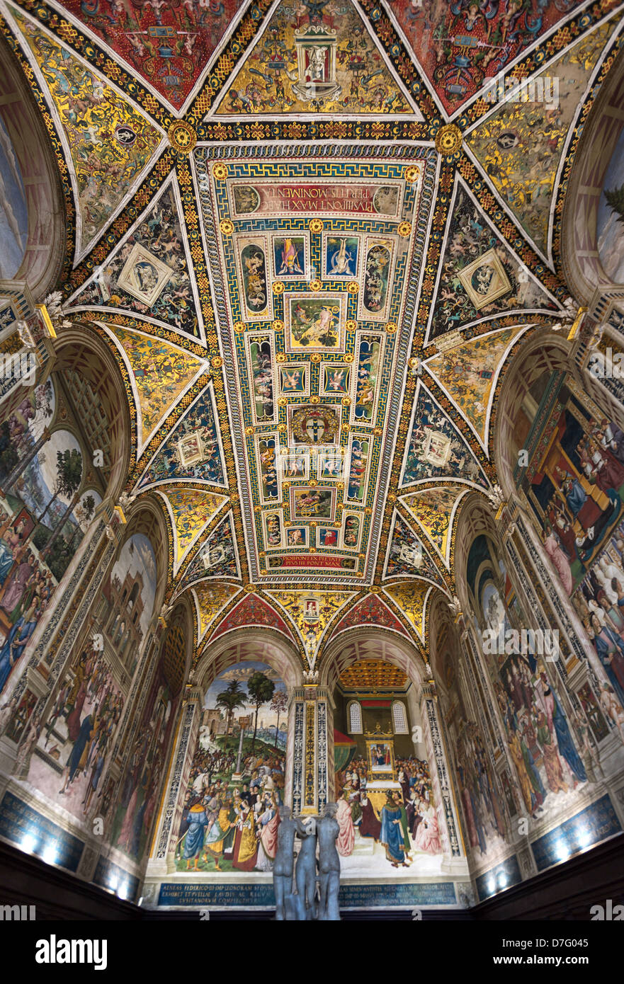 Italy siena piccolomini library frescos Stockfotos und bilder Kaufen