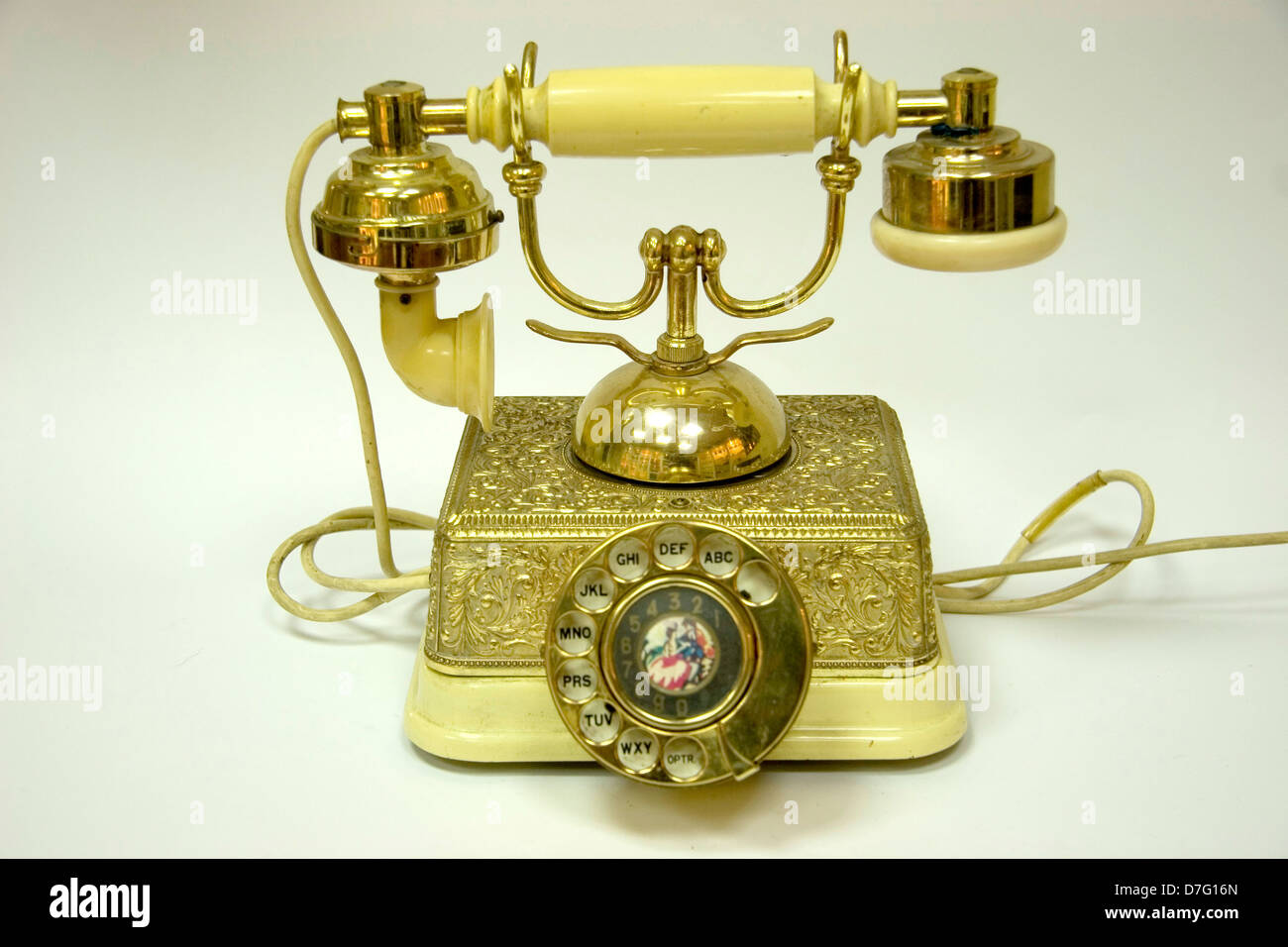 luxuriöse rotary Telefon Stockfoto