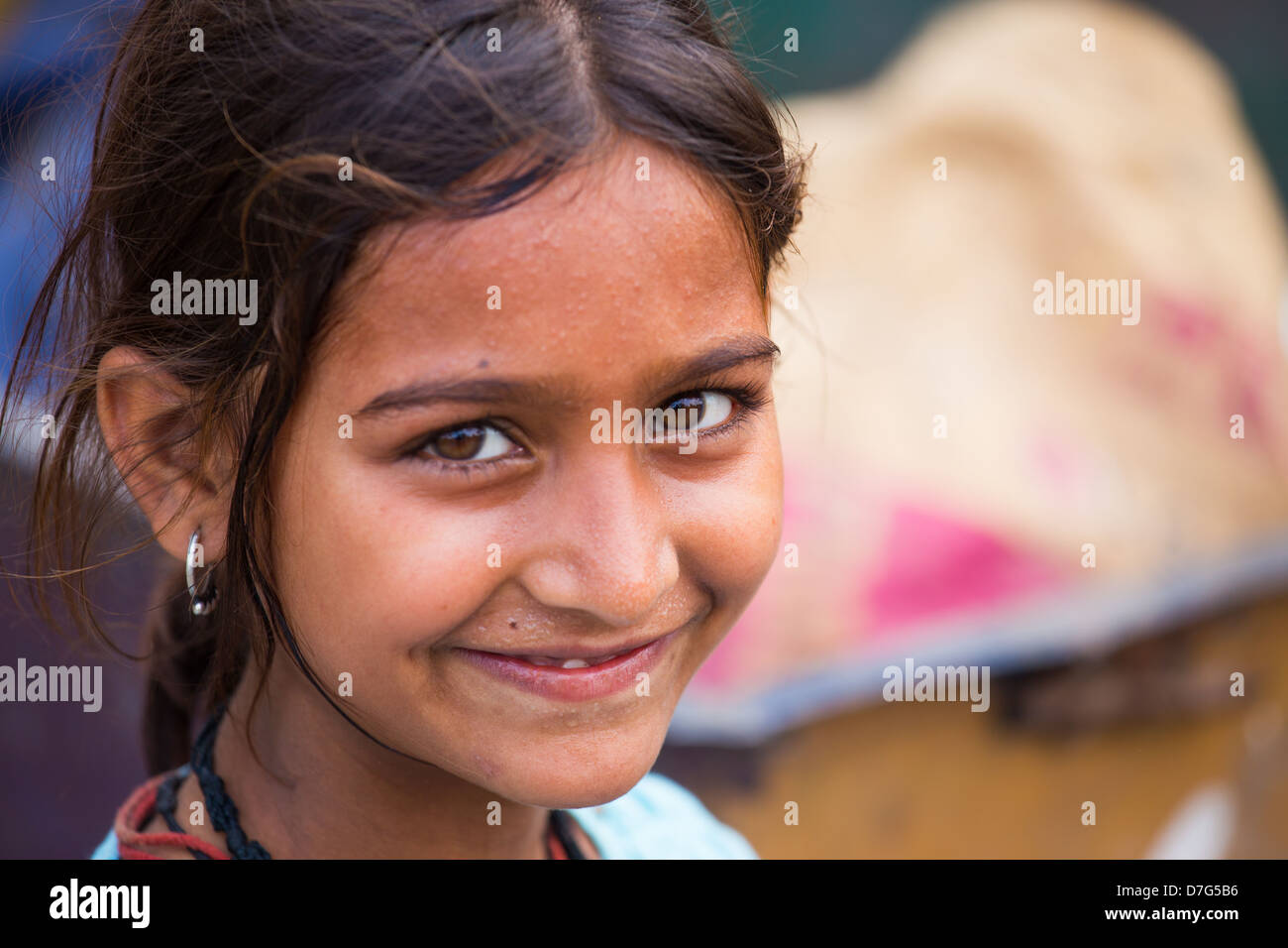 Junge Inderin in Delhi, Indien Stockfoto