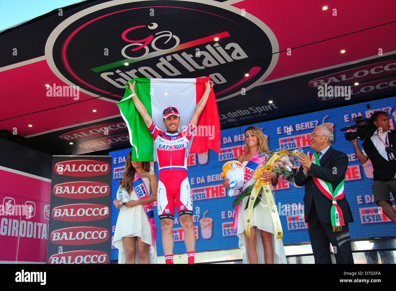 Marina di Ascea, Italien. 6. Mai 2013. Luca Paolini nach der 3. Etappe des Giro d ' Italia von Sorrento, Marina di Ascea. Stockfoto
