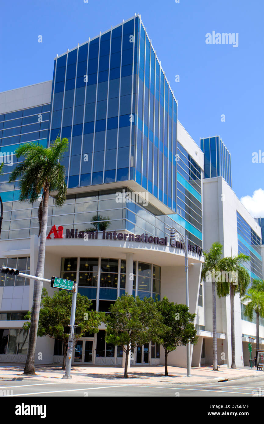 Miami Florida, Biscayne Boulevard, Omni Center, Zentrum, Miami International University of Art & Design, Institut, Vorderseite, Eingang, FL120929024 Stockfoto