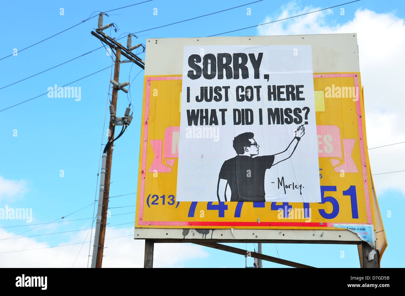 Morley Street Art - Sorry, ich habe gerade hier hab ich was verpasst? Stockfoto