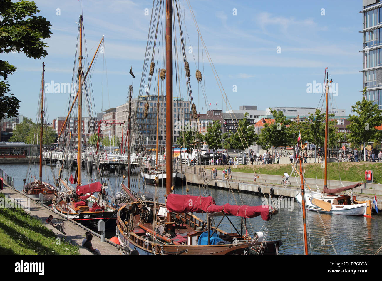 Schleswig Holstein Kiel Hafen historisches Schiff Stockfoto