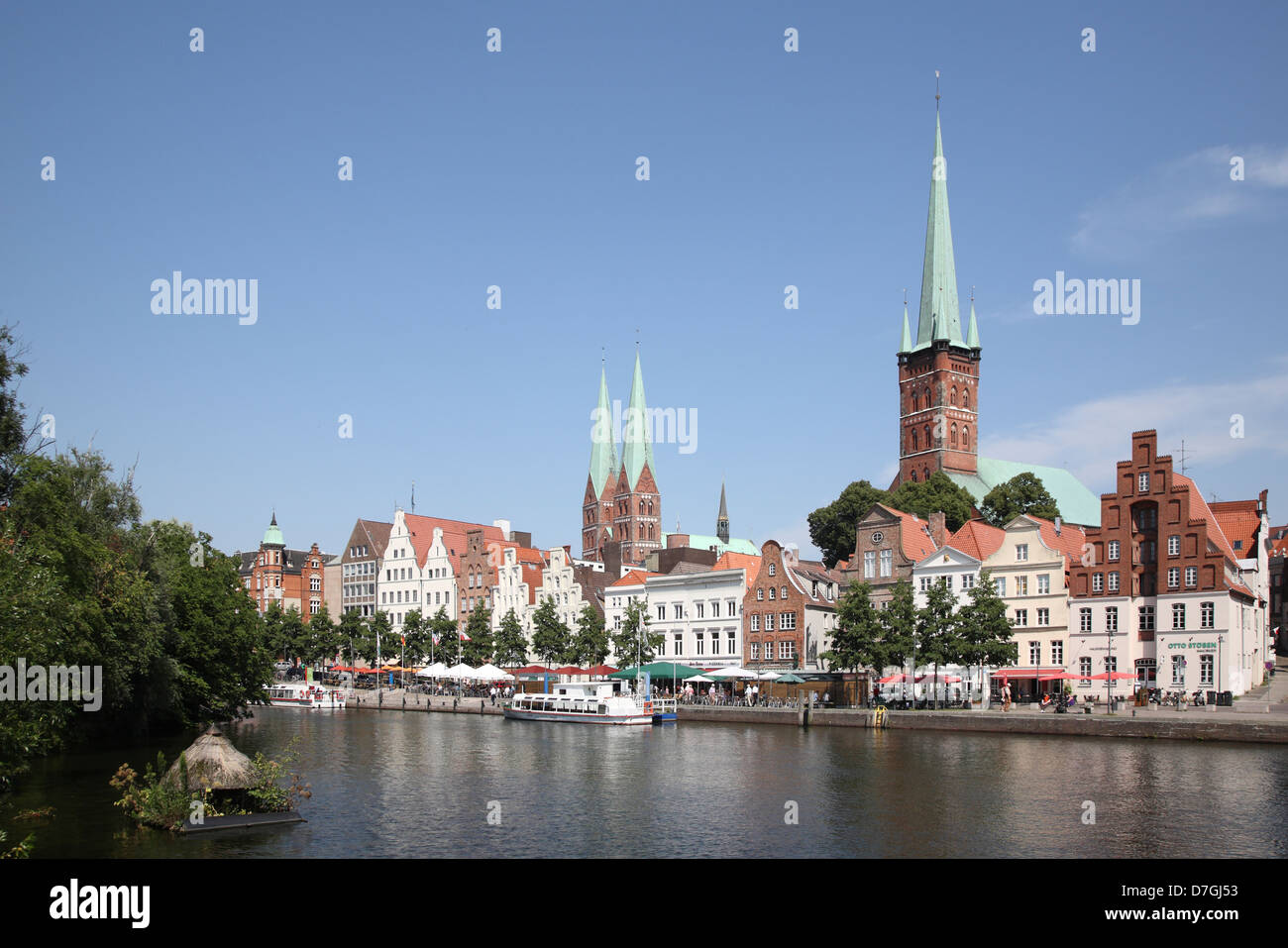 Lübeck Schleswig Holstein Trave River Stockfoto
