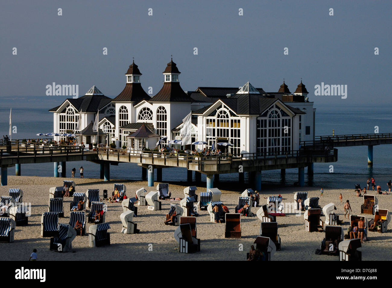 Insel Rügen, Sellin, Seebrücke, Ostsee, Rügen, Seebrücke, Deutschland Stockfoto