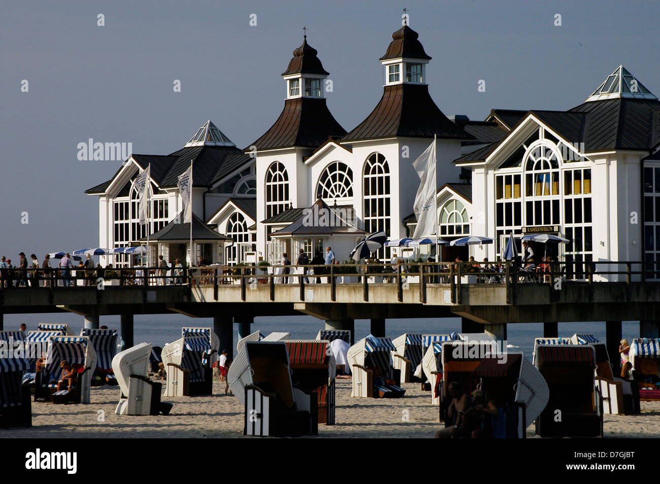 Insel Rügen, Sellin, Seebrücke, Ostsee, Rügen, Seebrücke, Deutschland Stockfoto