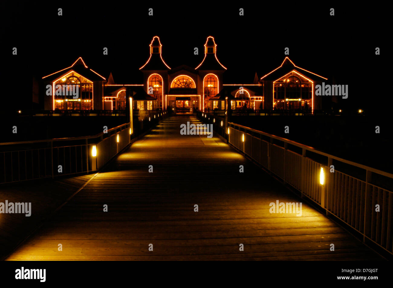 Insel Rügen, Sellin, Seebrücke, Ostsee, Rügen, Seebrücke, Deutschland Stockfoto