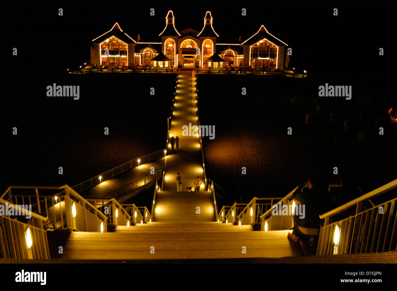 Insel Rügen, Sellin, Seebrücke, Ostsee, Rügen, Seebrücke, Deutschland Stockfoto
