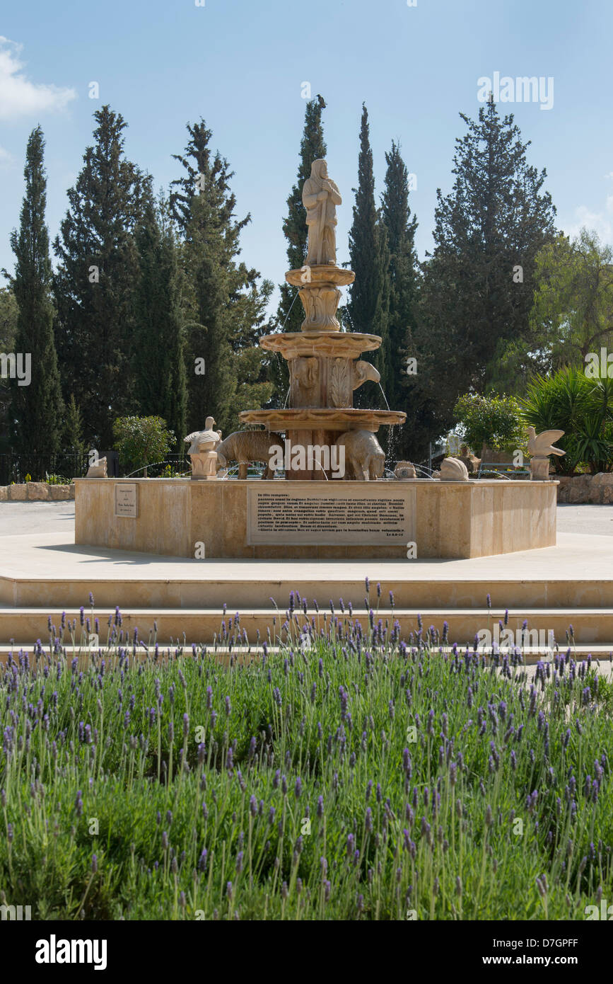 Brunnen am Feld der Hirten in Bethlehem, Israel Stockfoto
