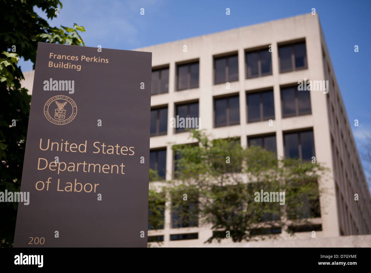 U.S. Department of Labor am Hauptsitz Gebäude - Washington, DC USA Stockfoto