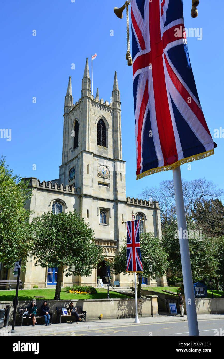 Windsor-Pfarrkirche St. Johannes der Täufer, High Street, Windsor, Berkshire, England, Vereinigtes Königreich Stockfoto