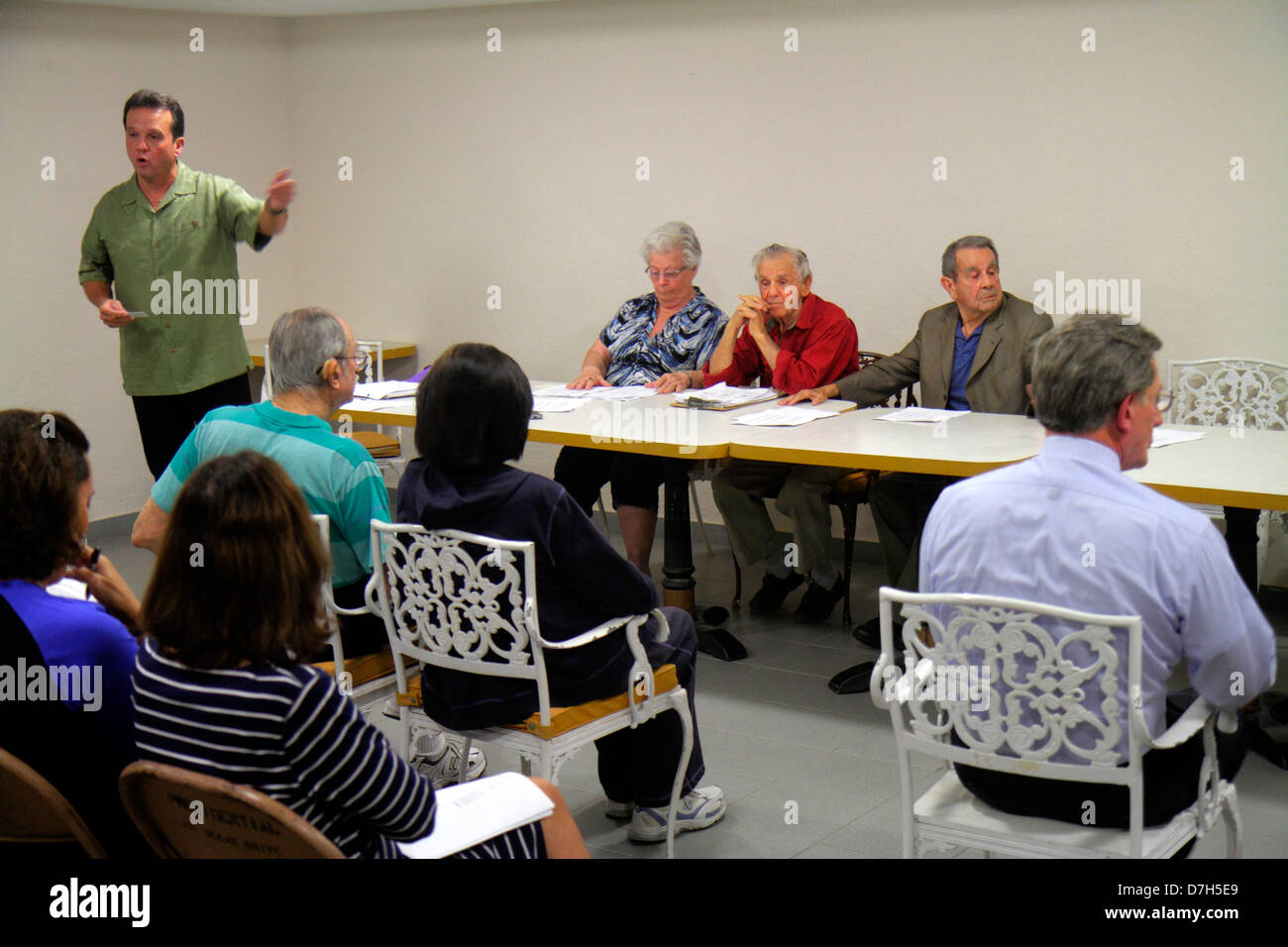 Miami Beach Florida, Ocean Drive, Presidential Condominiums, Eigentumswohnung Wohnapartments Gebäude Gebäude Hoboard Meeting, Direktoren, RE Stockfoto
