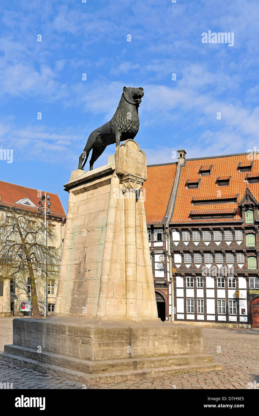 Braunschweig, Niedersachsen, Braunschweig Löwe, Löwe Stockfoto