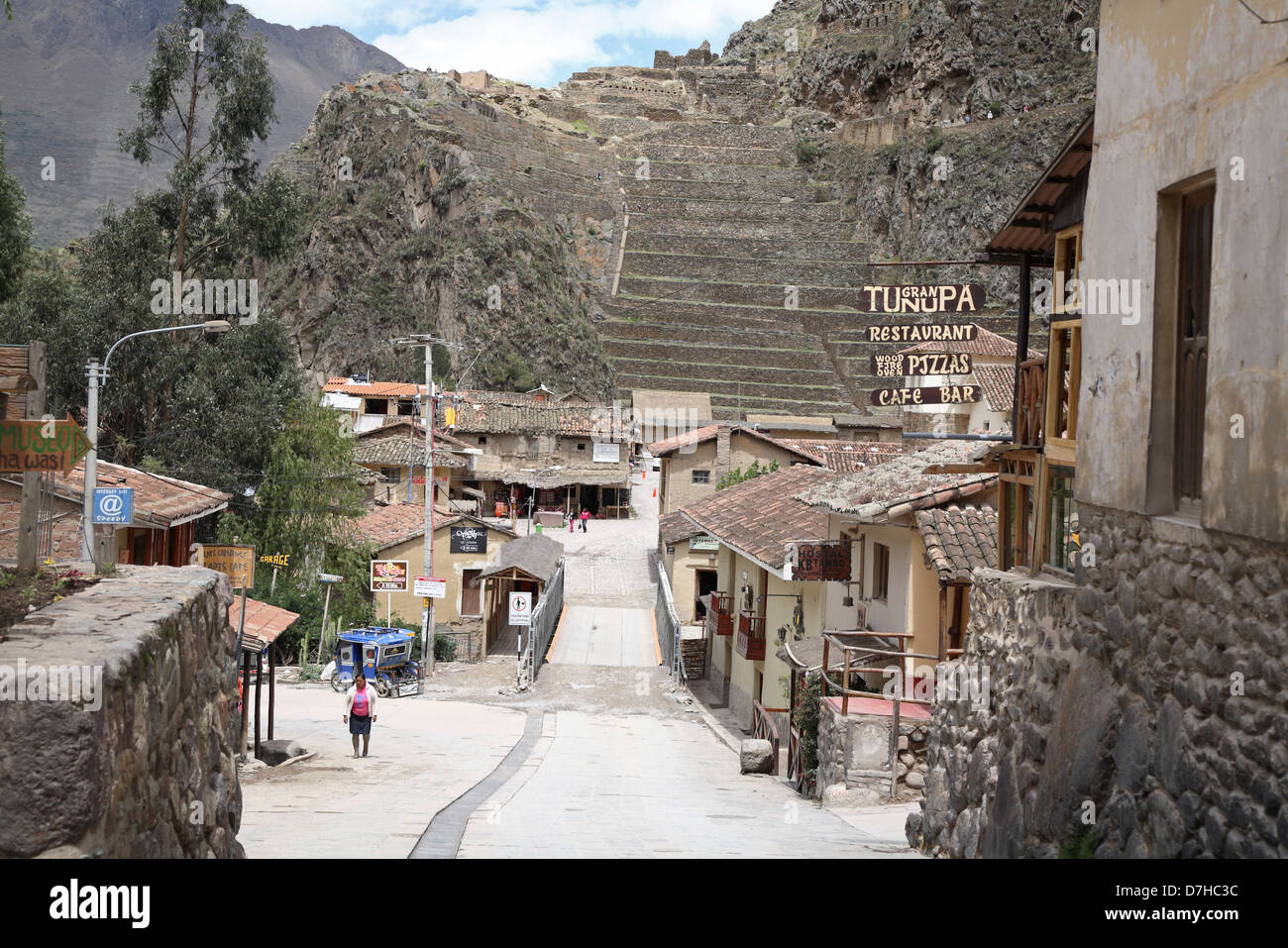 Peru Ollantaytambo Ollanta Olla Stockfoto