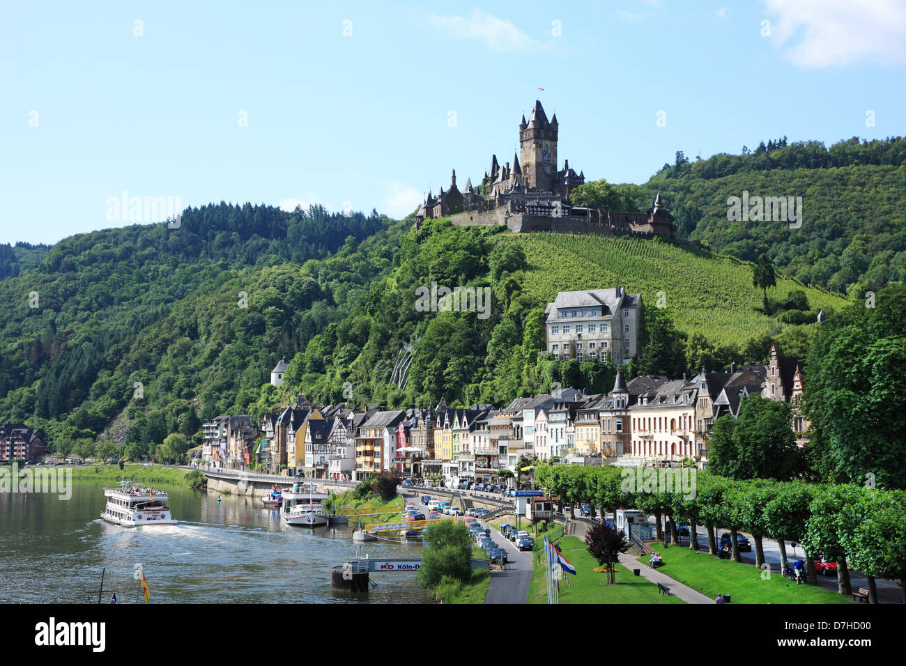 Deutschland, Rheinland-Pfalz, Moseltal Cochem, Cochem Burg Stockfoto