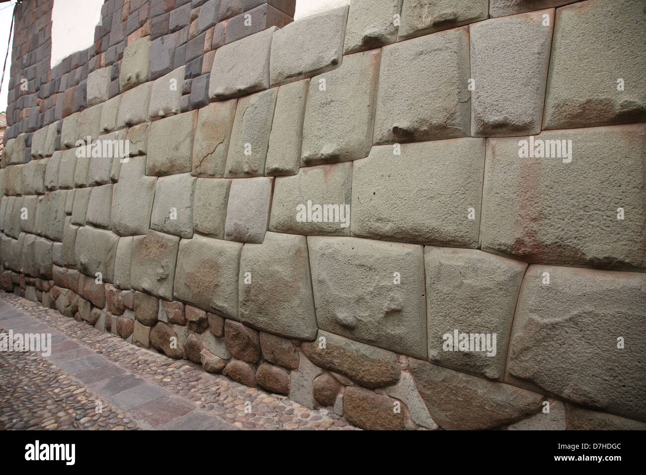 Peru Cusco Inca Roca Calle Hatunrumiyoc Inka Wand Stockfoto
