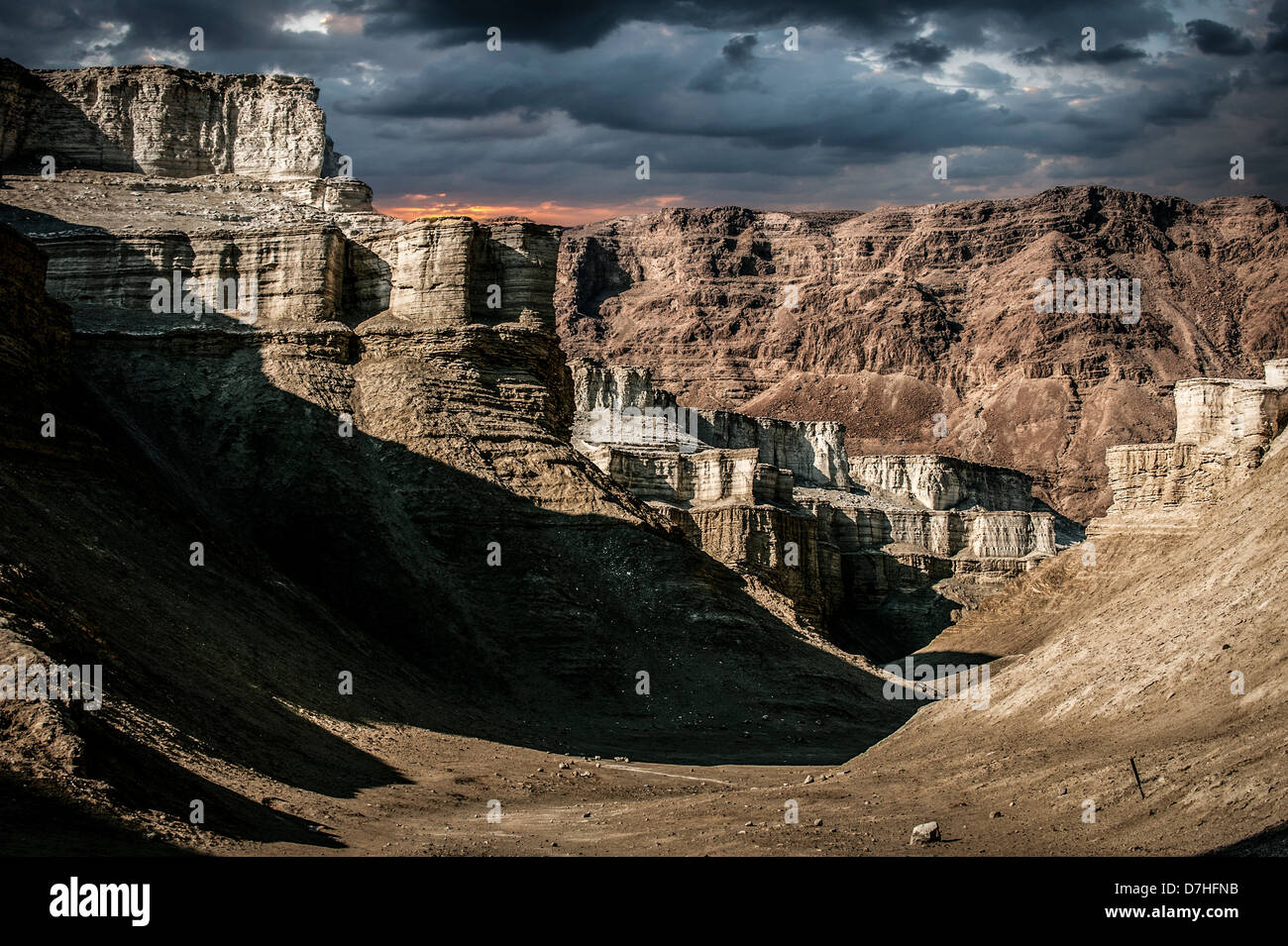 Digital manipulierte Bild, Israel, Judäa Wüste, die Dünen der Wüste von Judäa. Stockfoto