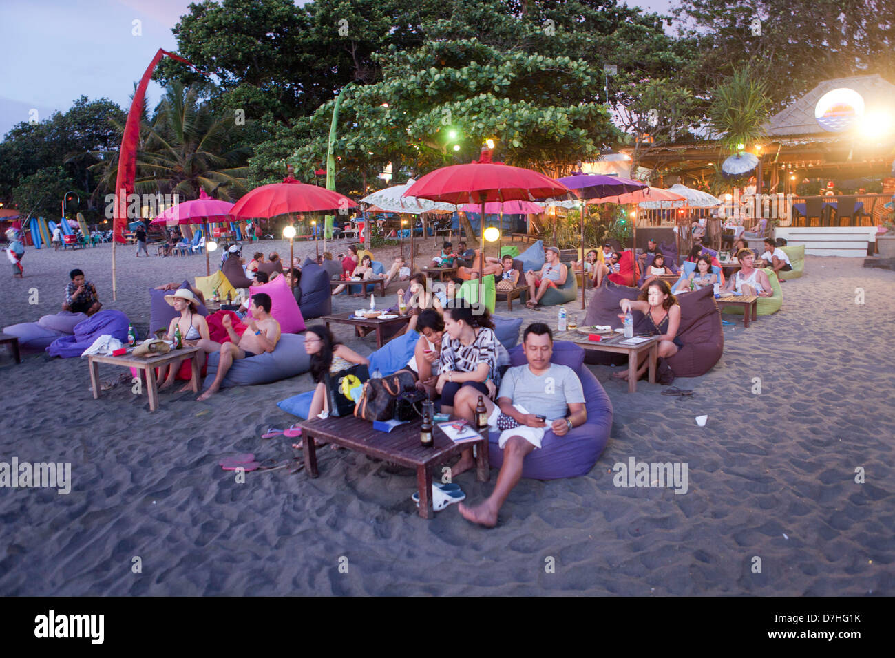 Seminyar auf Bali ist ein beliebtes Urlaubsziel Stockfoto