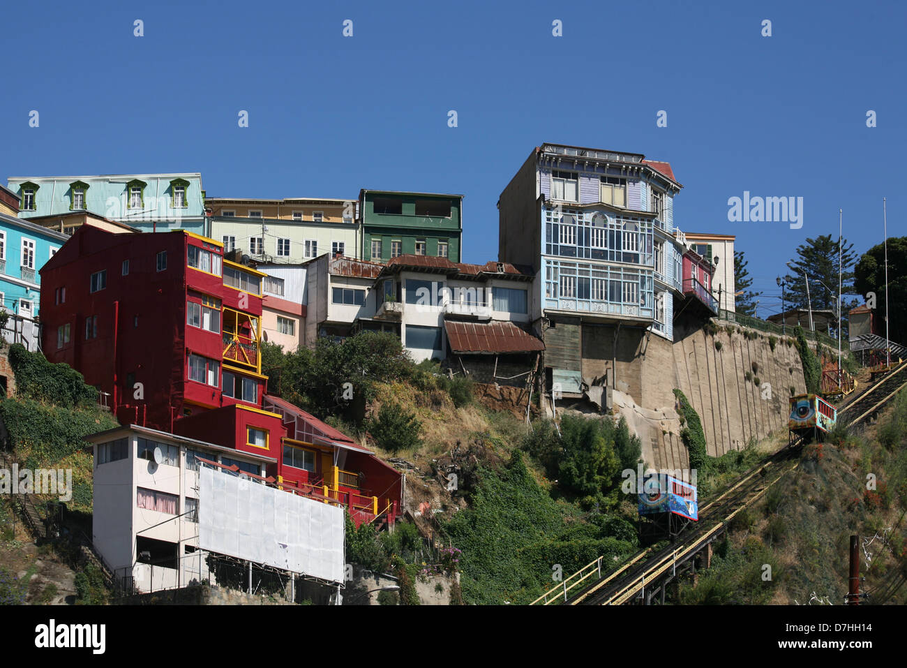 Chile-Valparaiso Cerro Artilleria Ascensor Artilleria Stockfoto