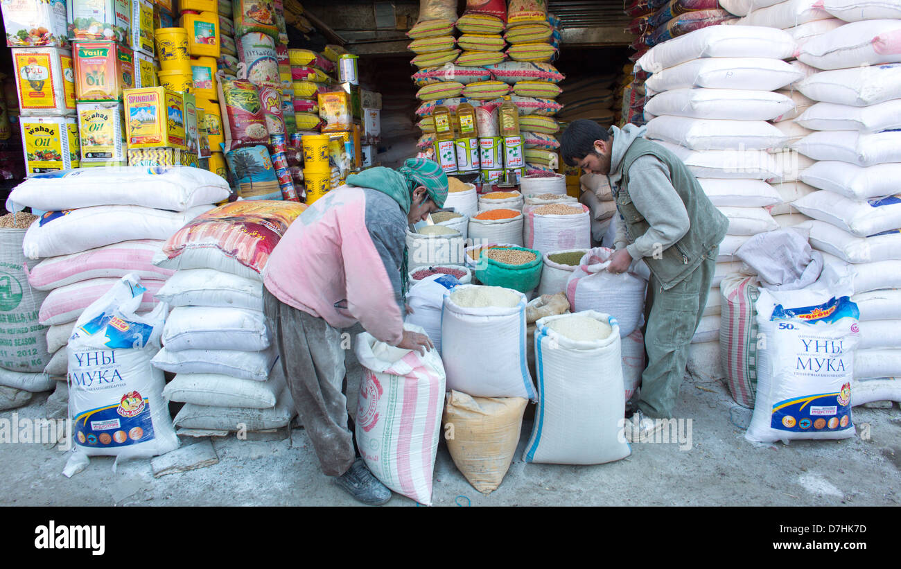 Getreide und Samen Markt in Kabul, afghanistan Stockfoto