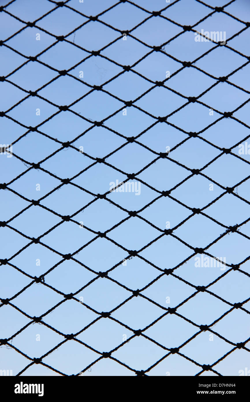 Fotos-Netze mit blauem Himmelshintergrund gedreht. Stockfoto