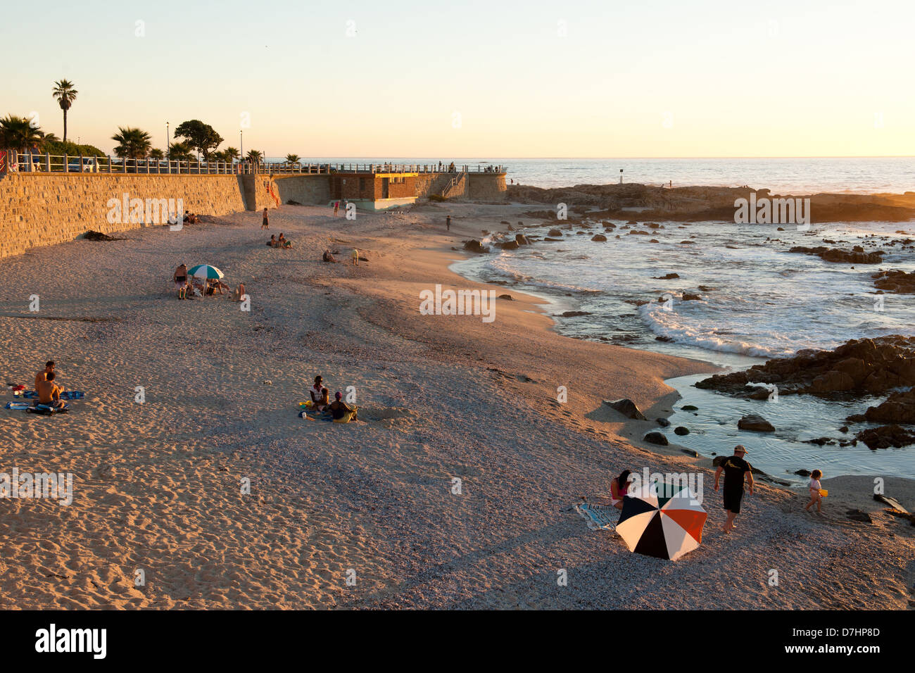 Beach, Sea Point, Kapstadt, Südafrika Stockfoto