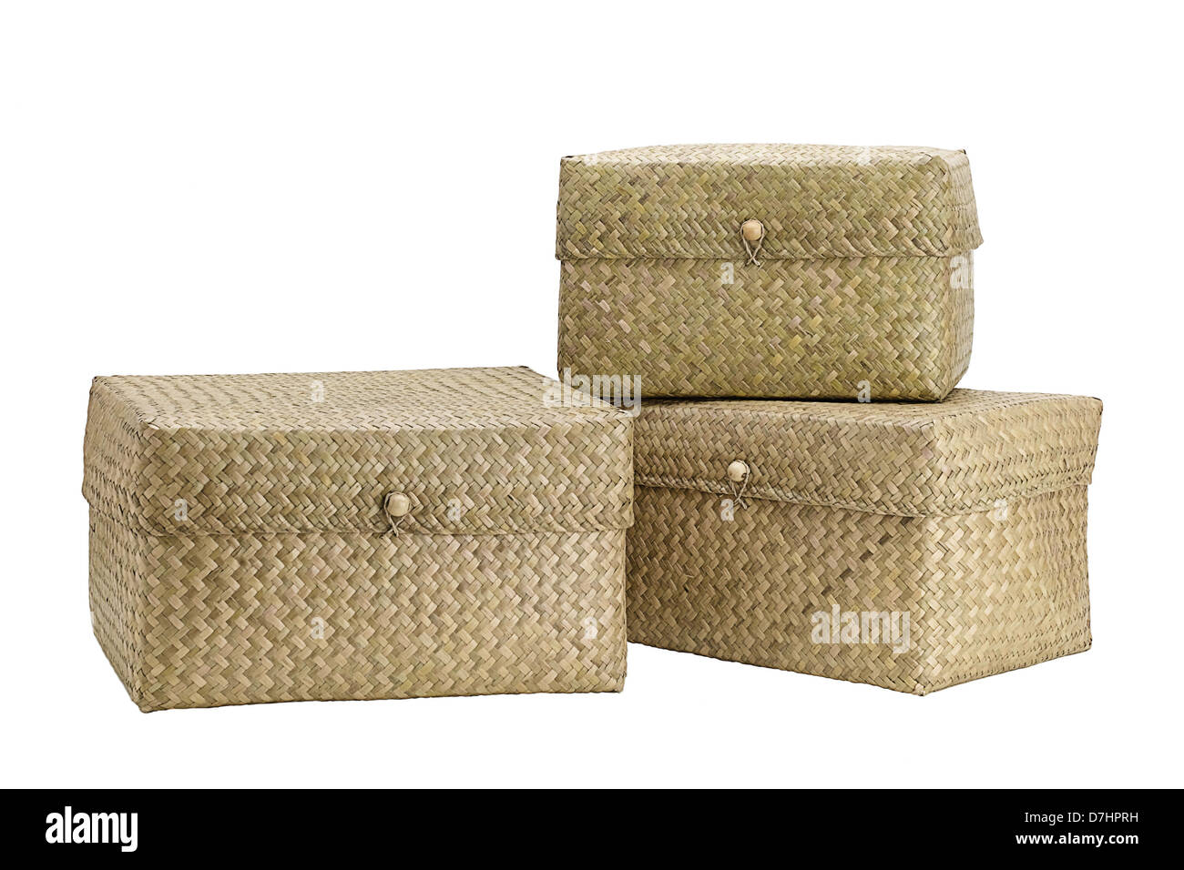 Eine nützliche Bambus-Kisten für die Lagerung von Sachen Stockfoto