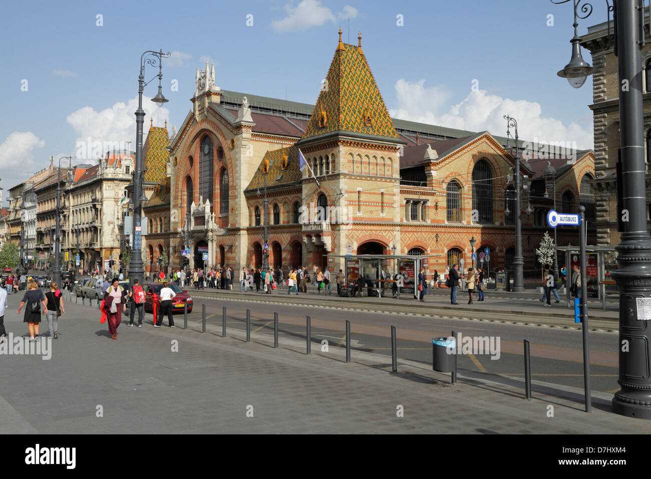 Große zentrale Markthalle Budapest Stockfoto