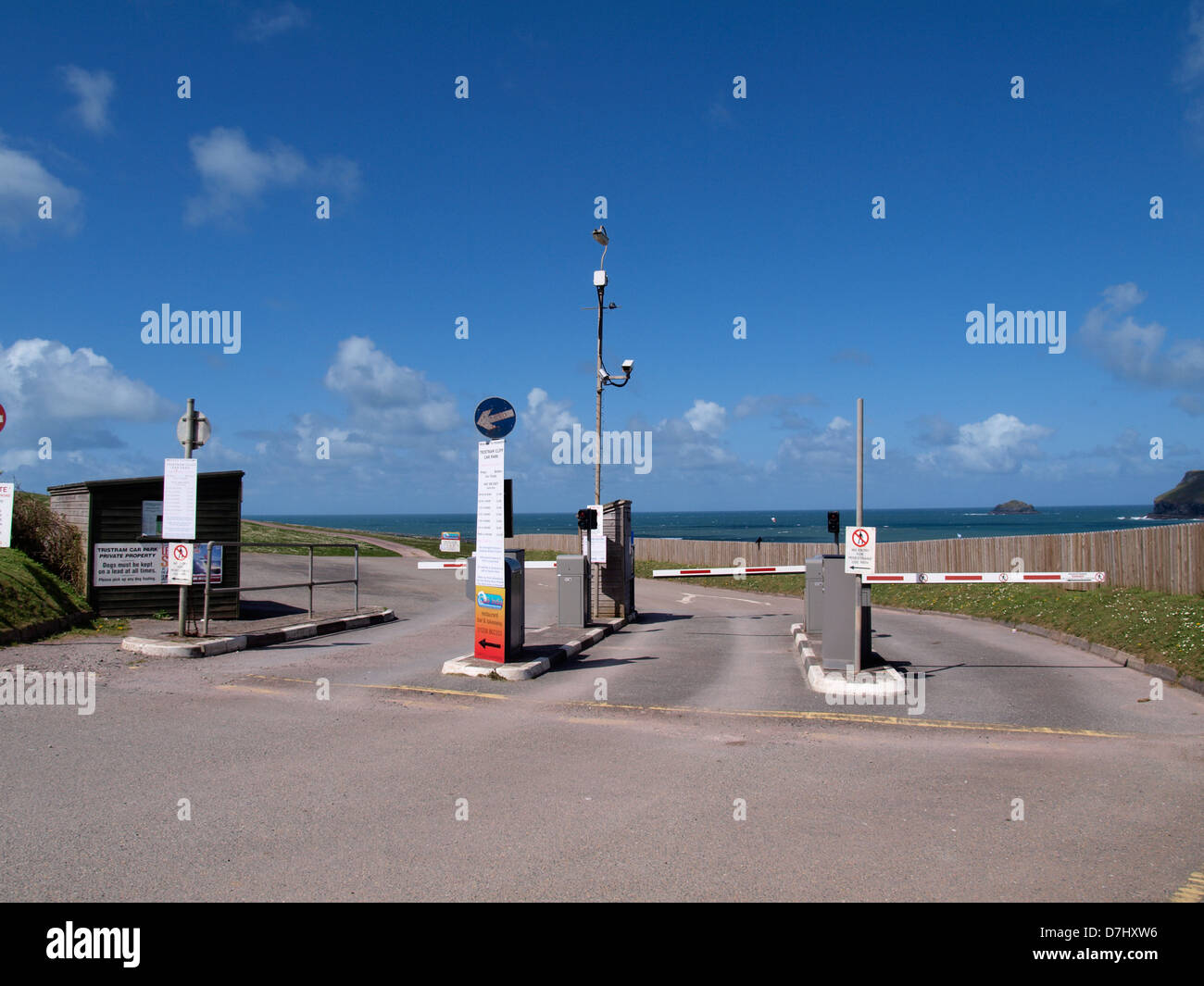 Eingang und Ausgang Schranken, UK 2013 Stockfoto