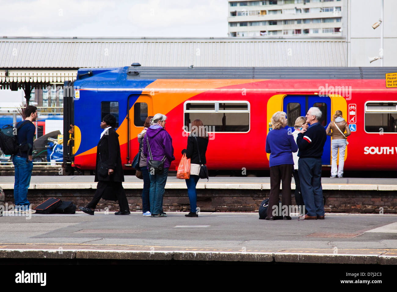 Bahnhof Clapham junction Stockfoto