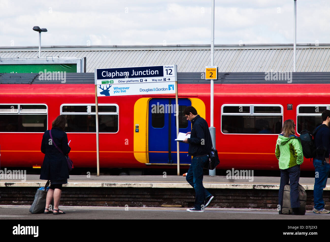 Bahnhof Clapham junction Stockfoto