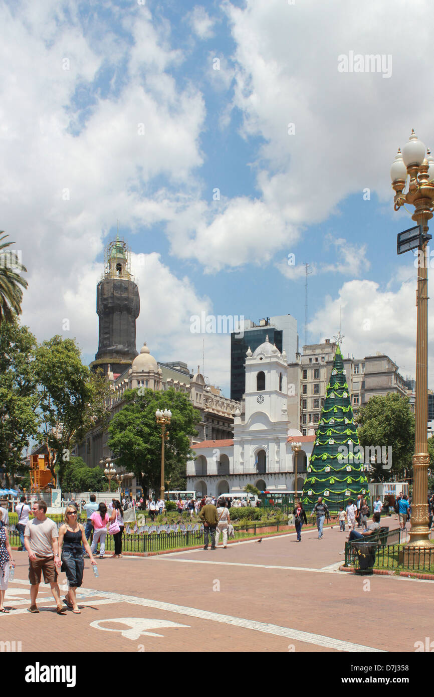 Plaza de Mayo in Buenos Aires Weihnachten Stockfoto