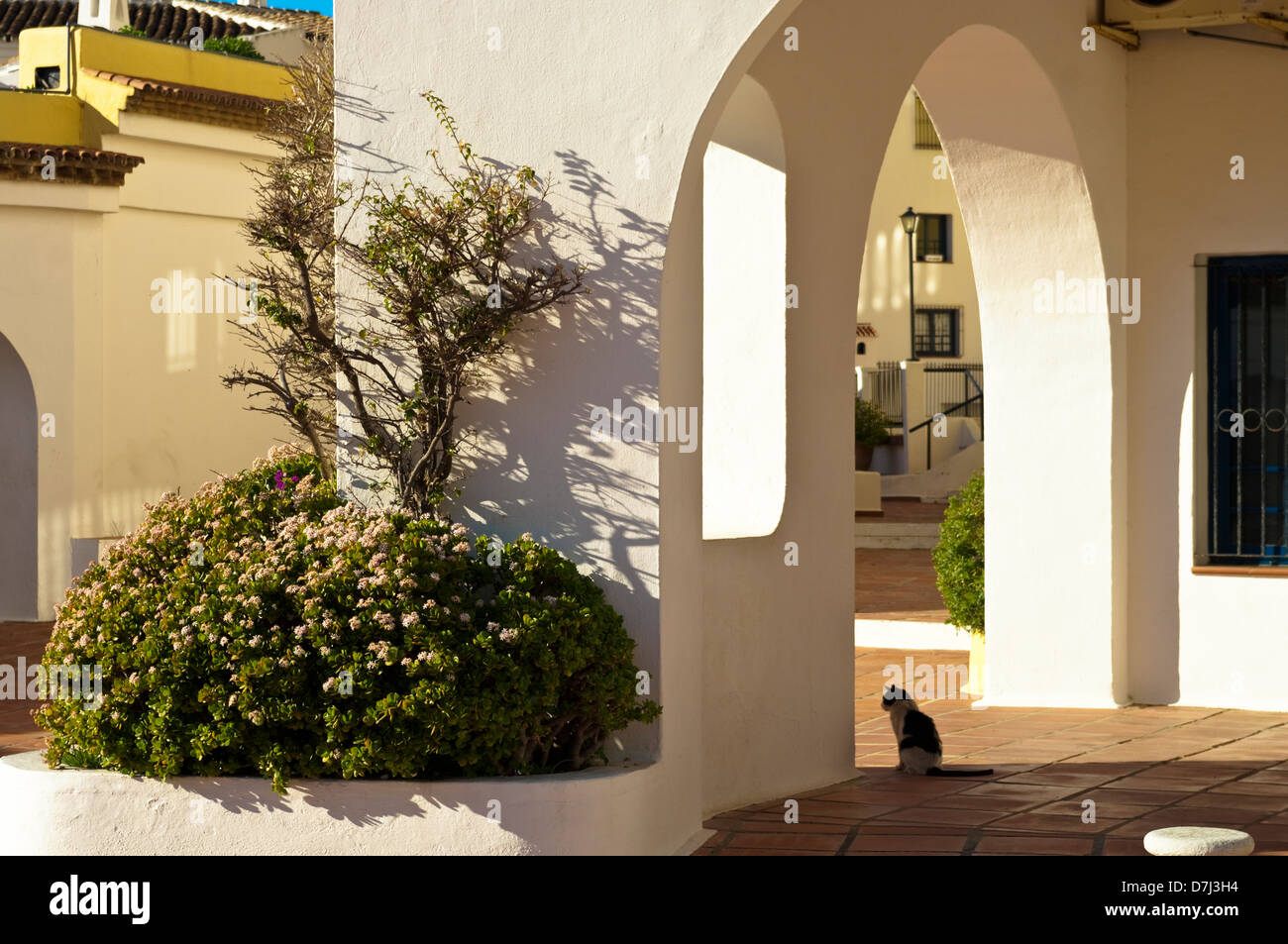 Plaza Levante, Cabopino, Andalusien, Spanien Stockfoto