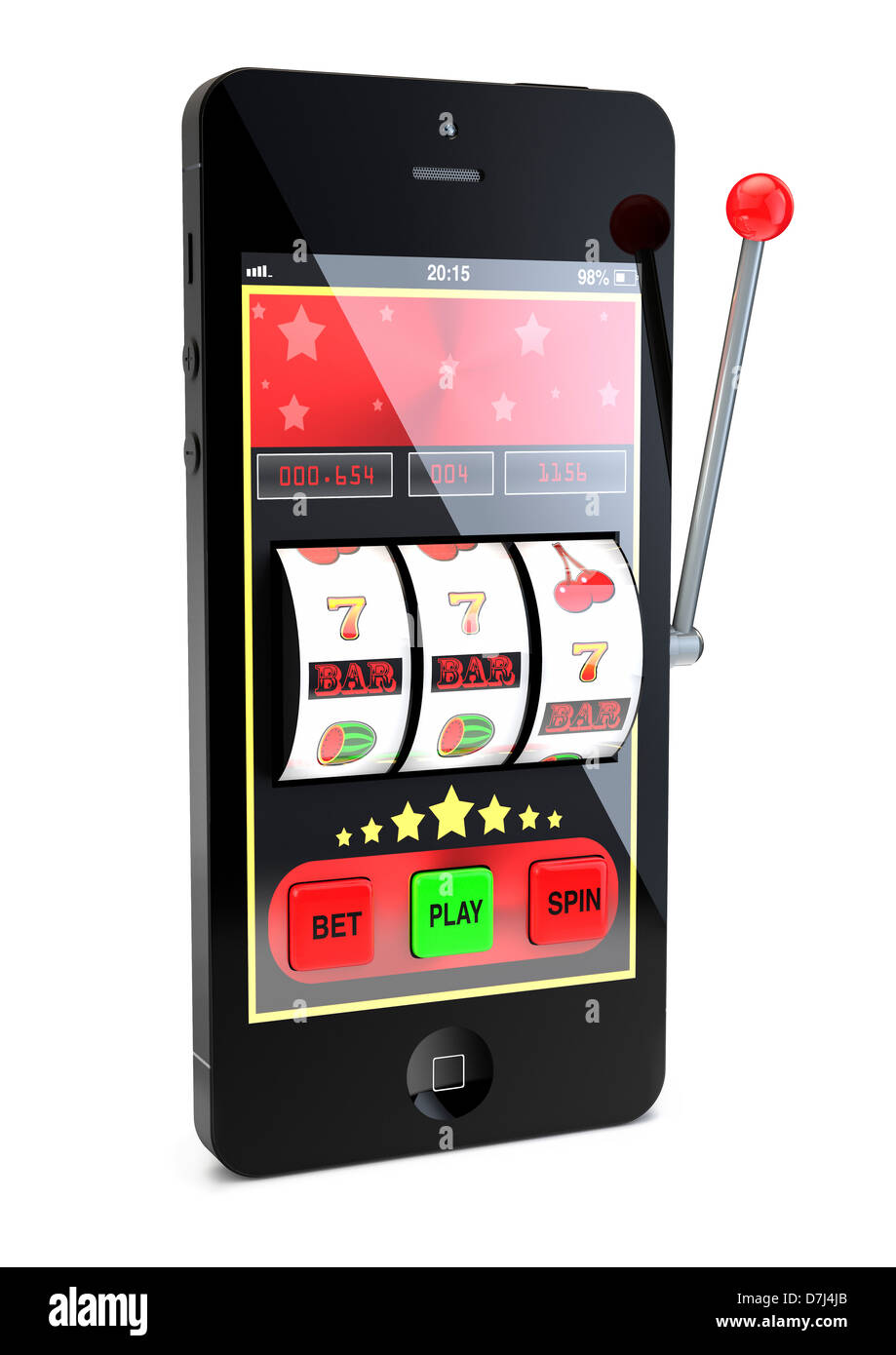 Online Glücksspiele im Internet 3d-Konzept Stockfoto
